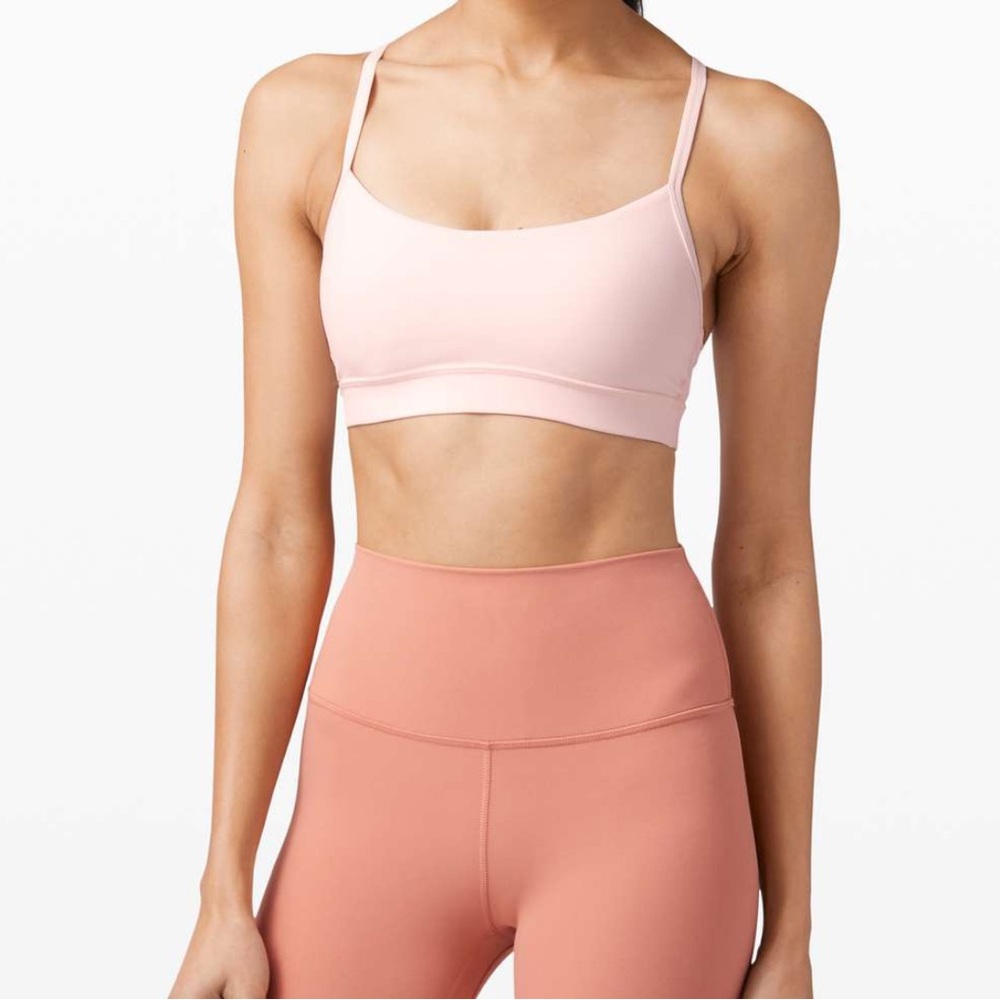 Lululemon Flow Y Bra in pink